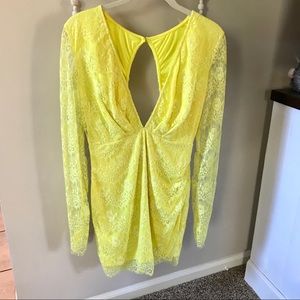Yellow lace dress - NWT - ShopHopes - open back